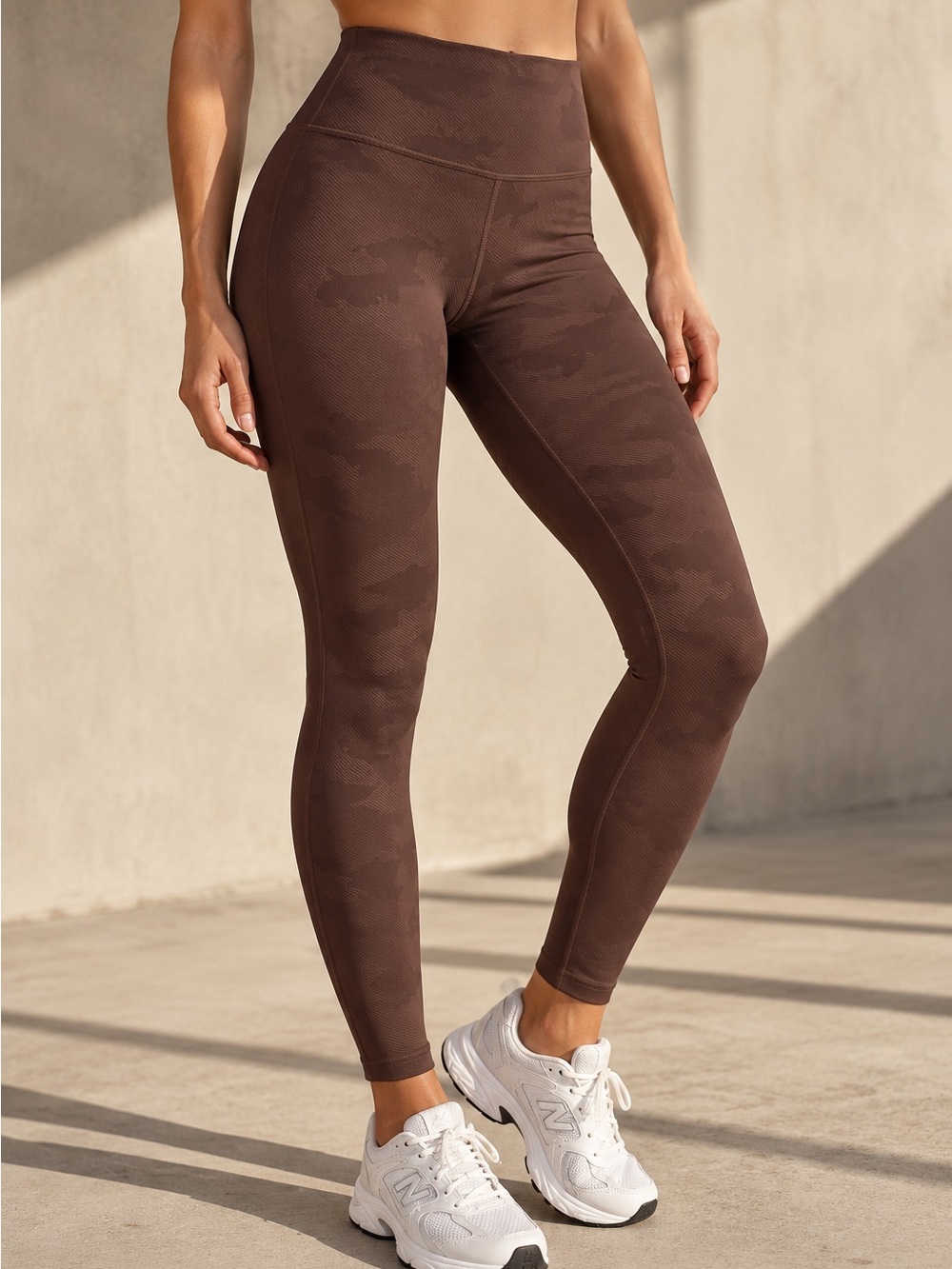 Strut-This Brown Tonal Camo High Rise Leggings Size M